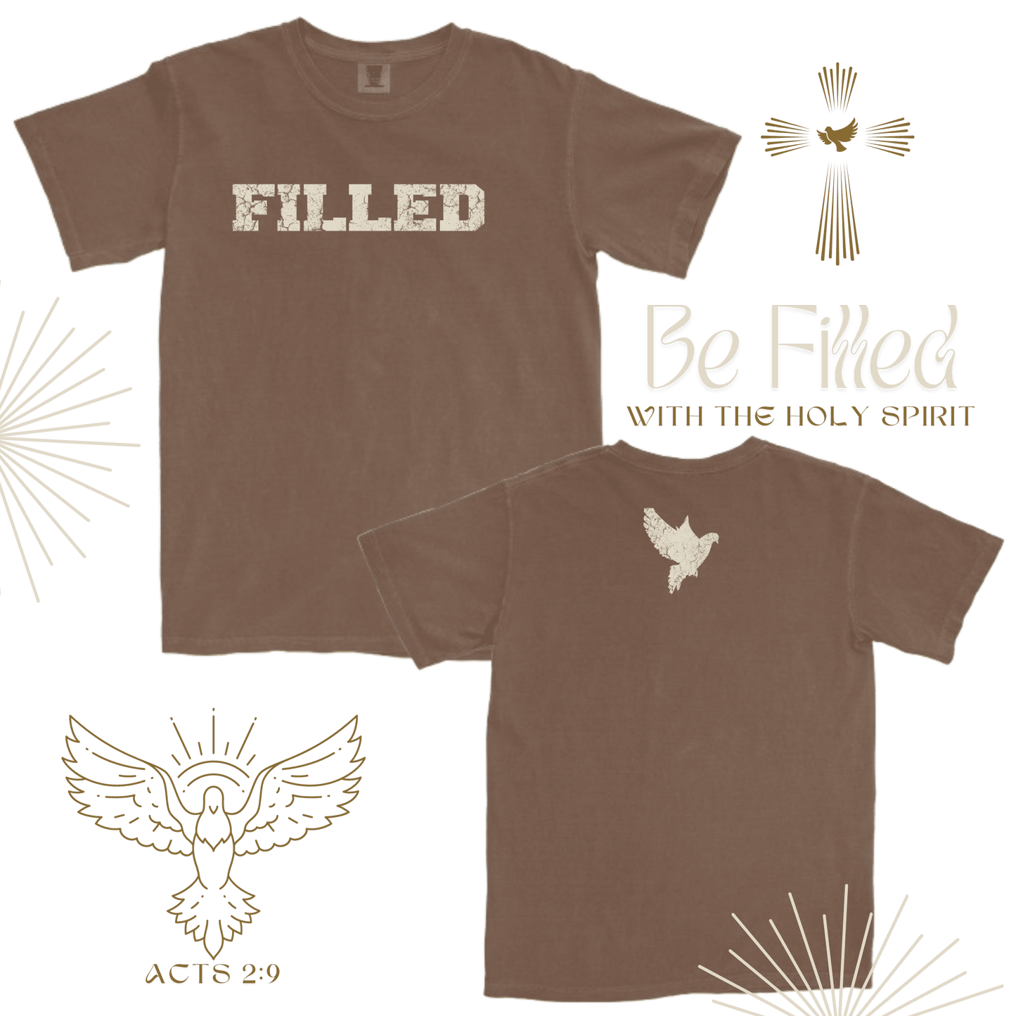 FILLED (With the Holy Spirit) T-shirt (Unisex)
