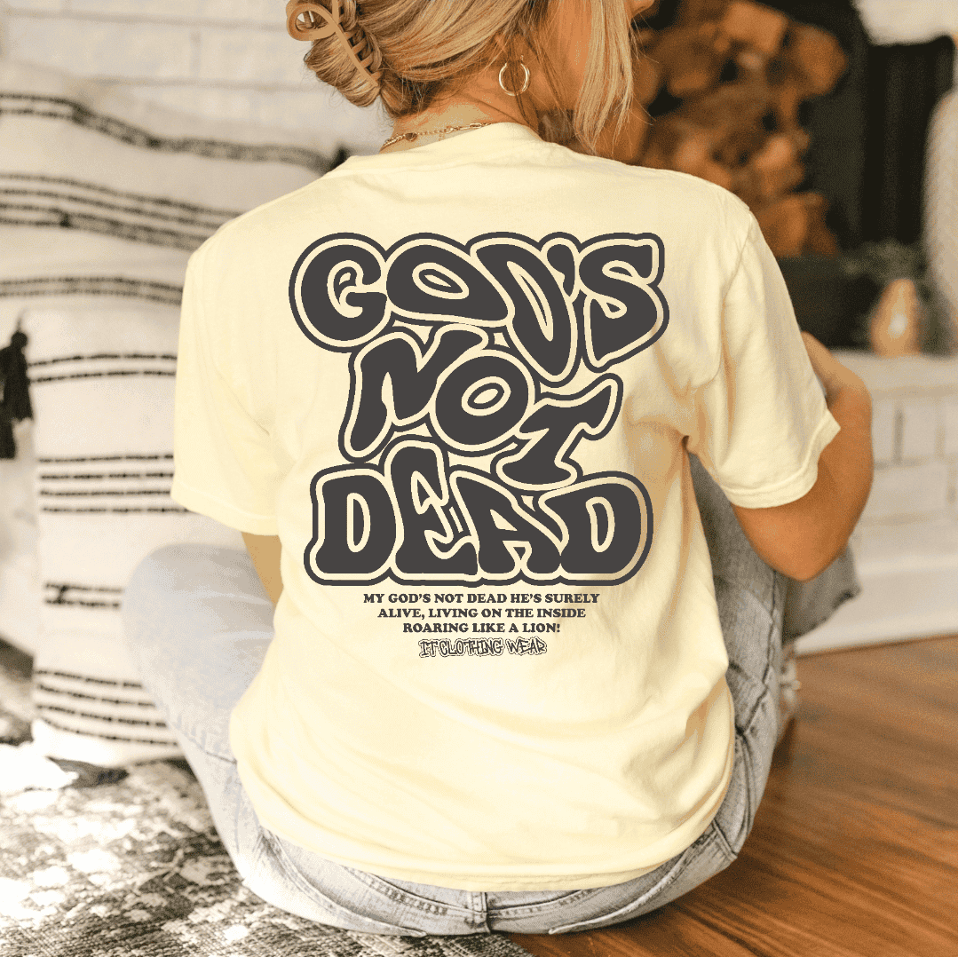 God's Not Dead Unisex Tee (Banana Cream) It Clothing Wear LLC
