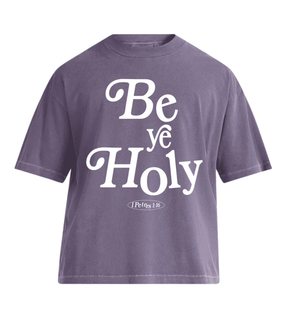 Be Ye Holy Boxy Unisex Oversized Plum Tee