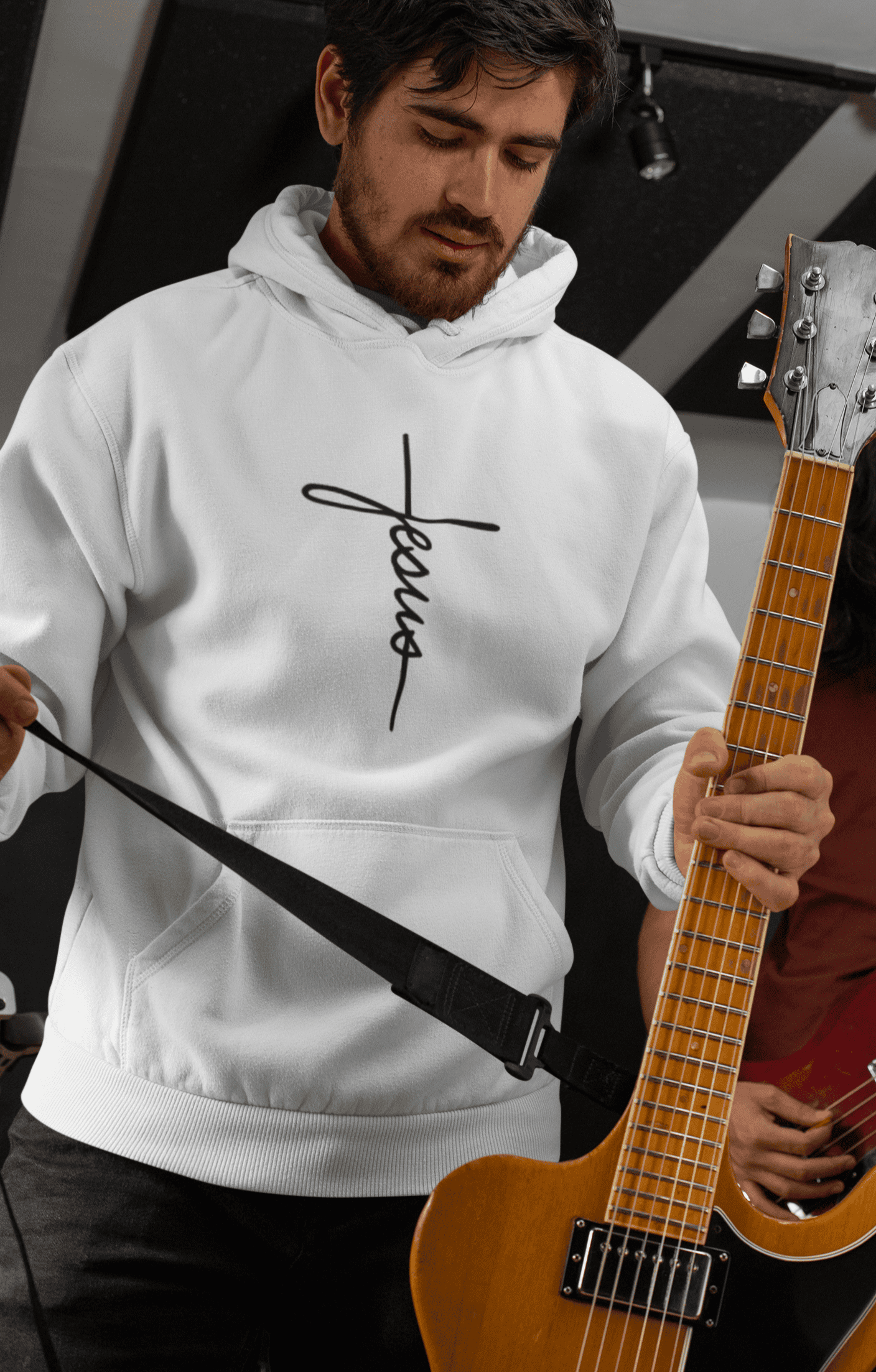 Jesus Cursive Hoodie (Unisex) It Clothing Wear LLC