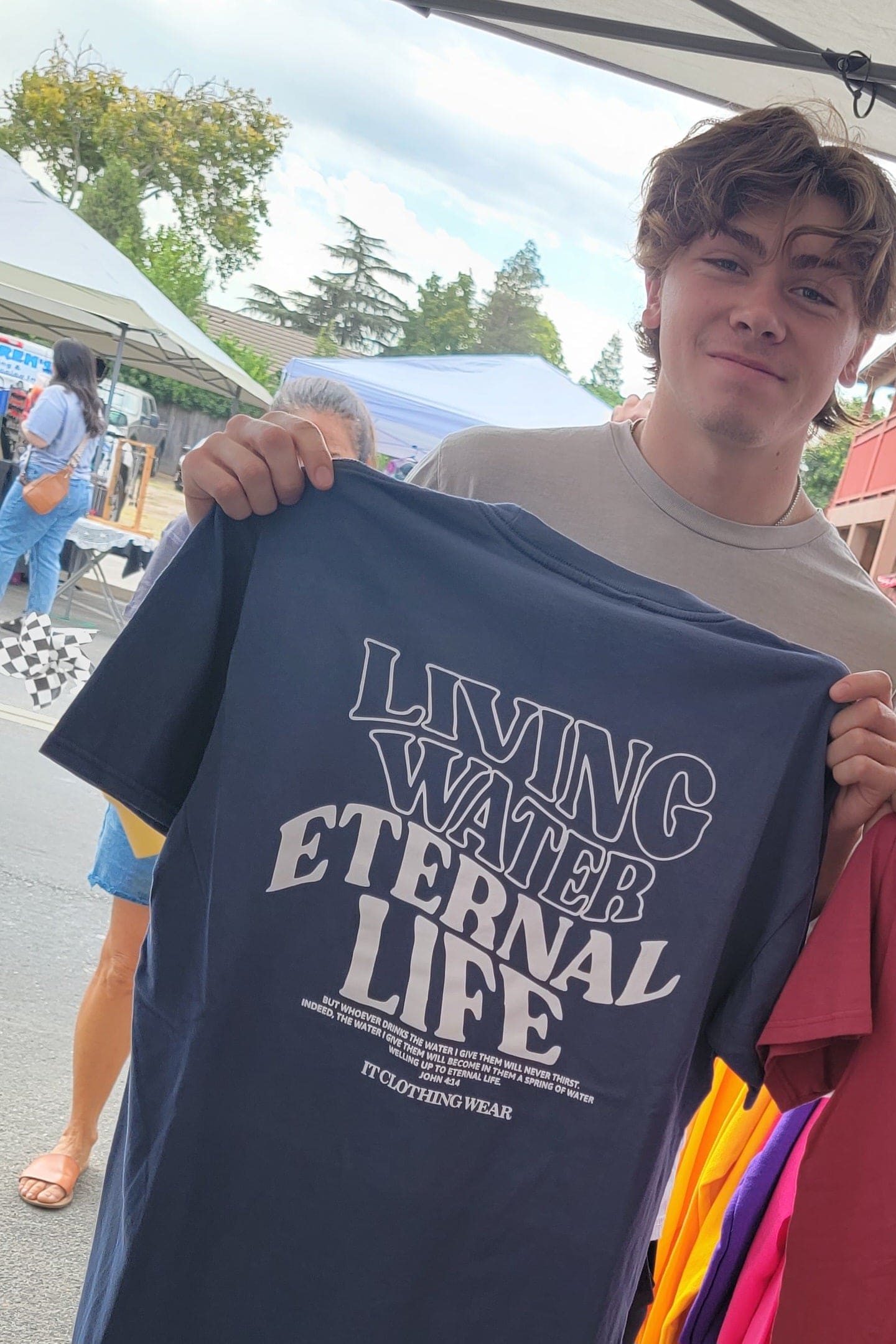 Living Water Eternal Life Unisex Tee ( Blue) It Clothing Wear LLC