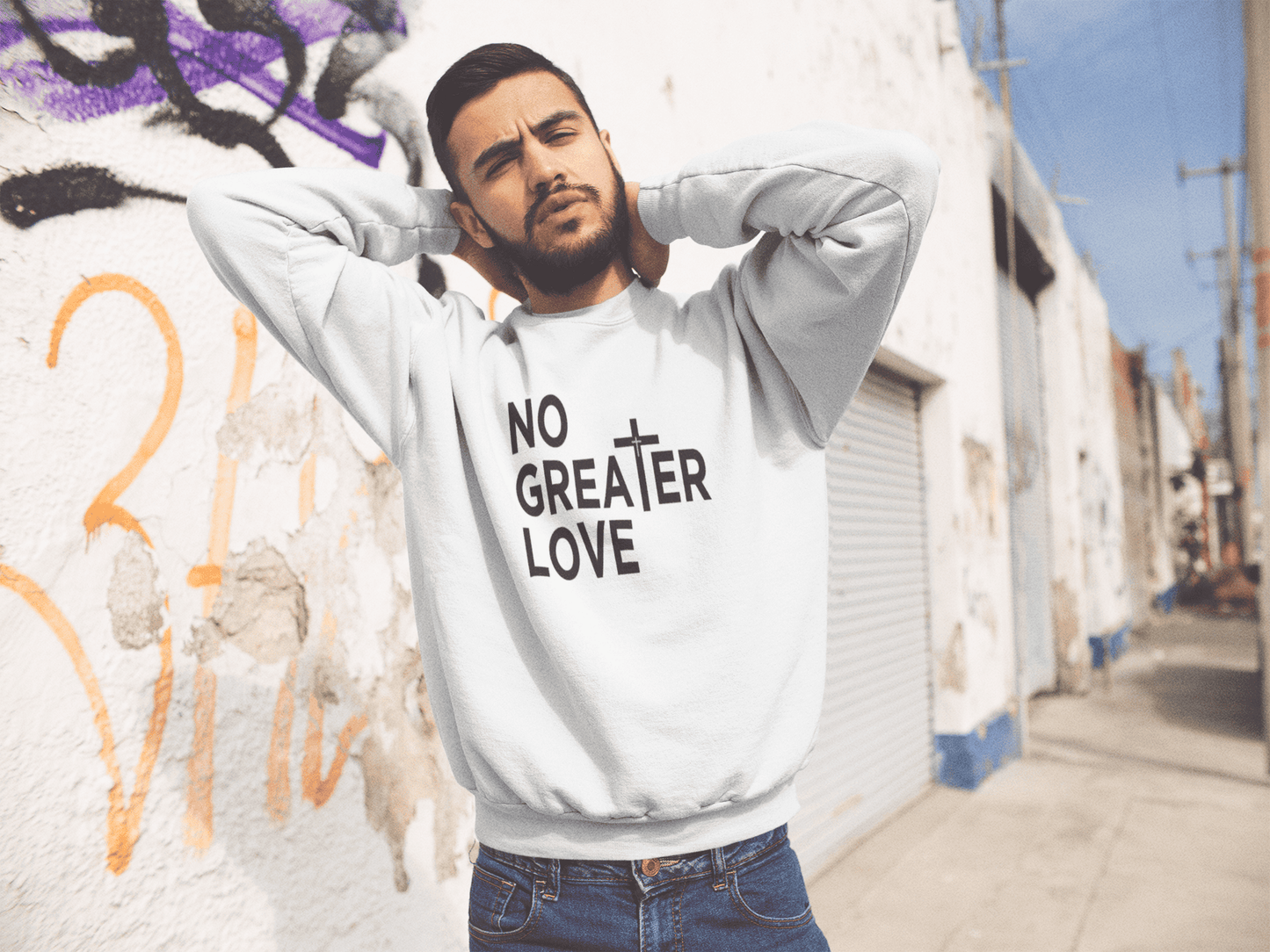 No Greater Love CREWNECK SWEATSHIRT (UNISEX) It Clothing Wear LLC
