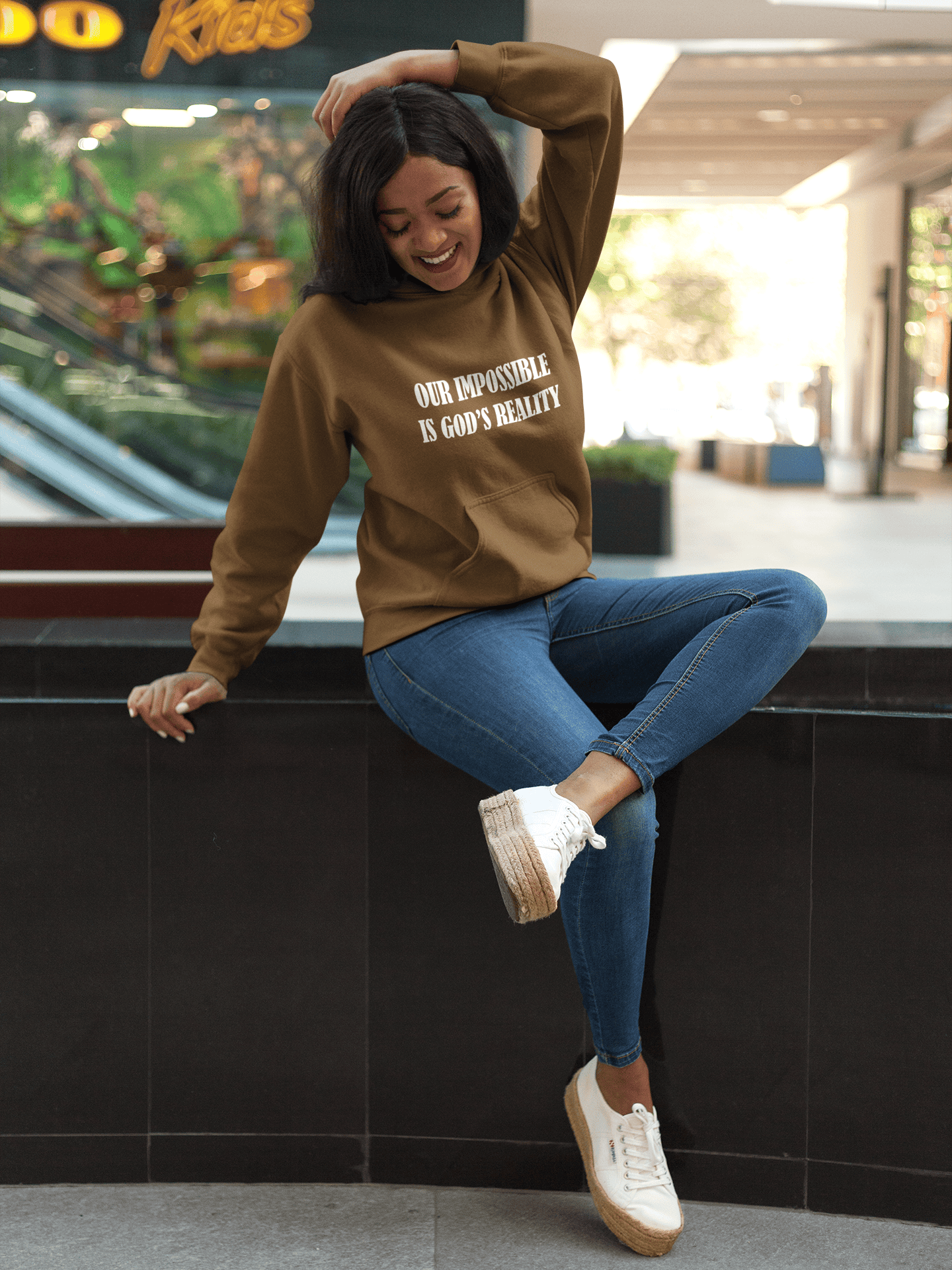 Our impossible is Gods Reality Hoodie (Unisex) It Clothing Wear LLC