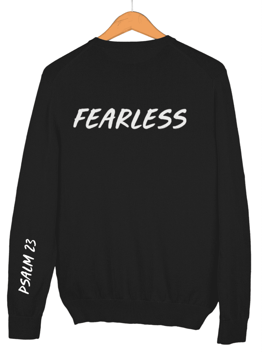 Psalms 23 Fearless CREWNECK SWEATSHIRT (UNISEX) It Clothing Wear LLC