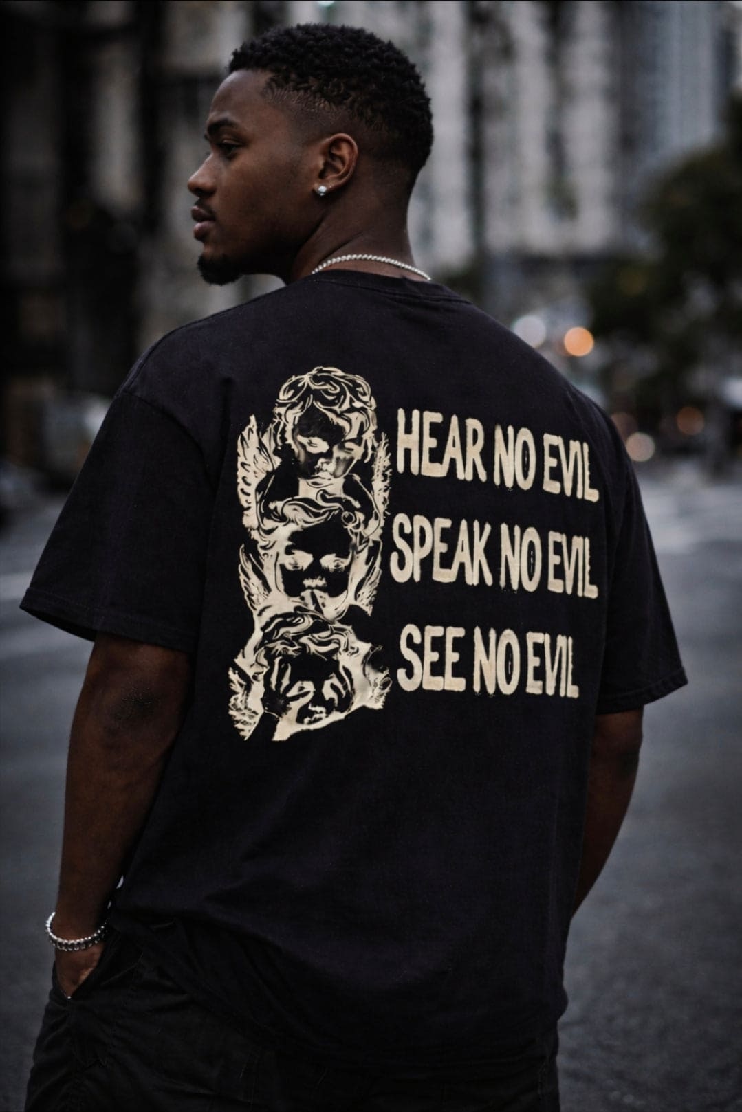 Hear No Evil. Speak No Evil. See No Evil Unisex Oversized Tee (Copy)