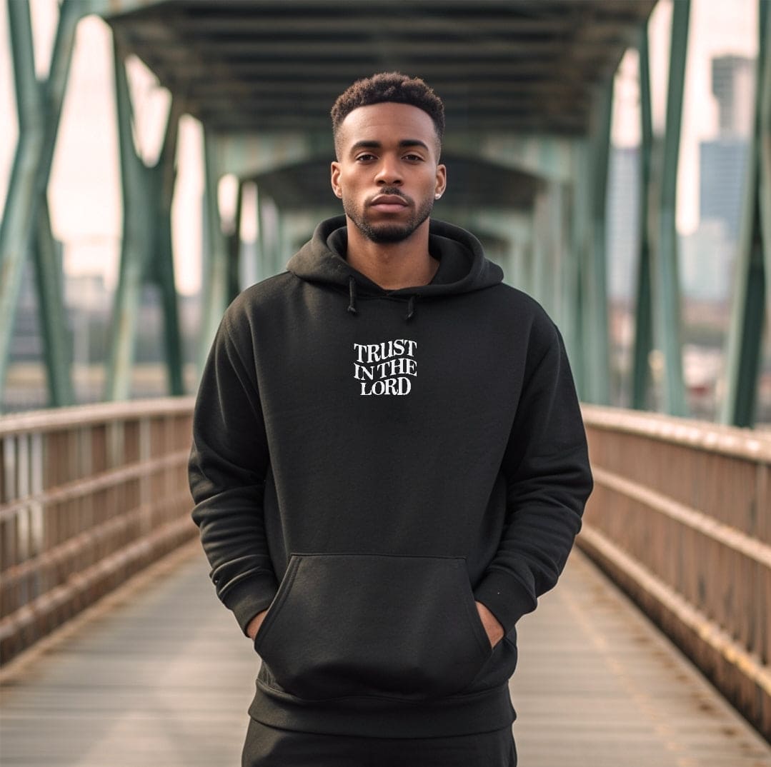 Trust in the Lord Hoodie (Unisex) Black Friday Pre-Order Sale Restock It Clothing Wear LLC