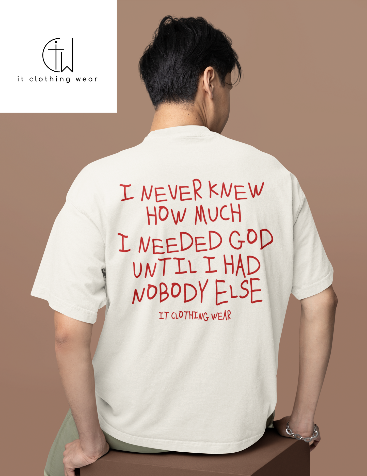 I Never Knew How Much I Needed God Until I Had Nobody Else (Ivory) Unisex Tee