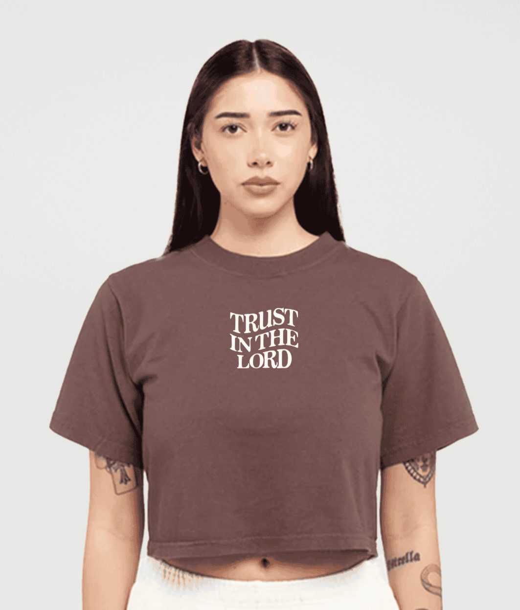 Trust In The Lord Garment Dyed Crop Top Tee