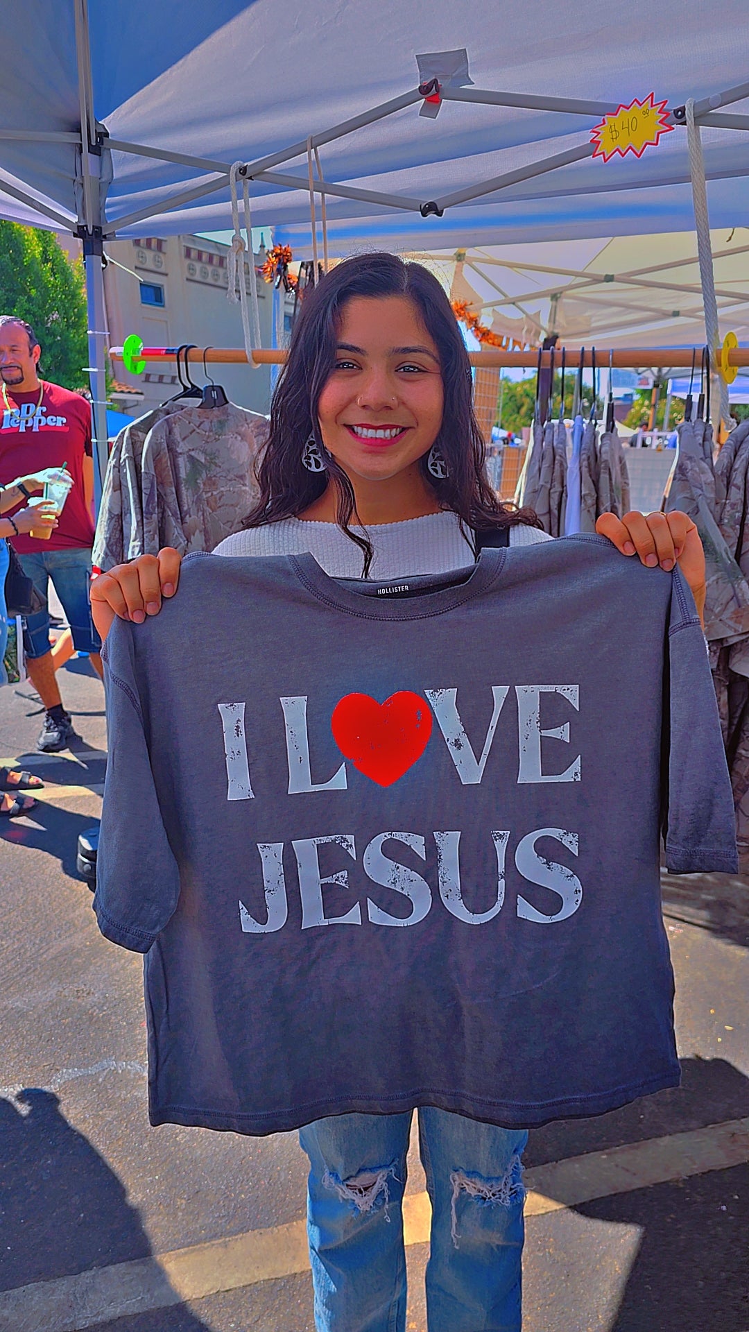 New Drop I Love Jesus Baggy/Boxy Unisex Crop Top Tee