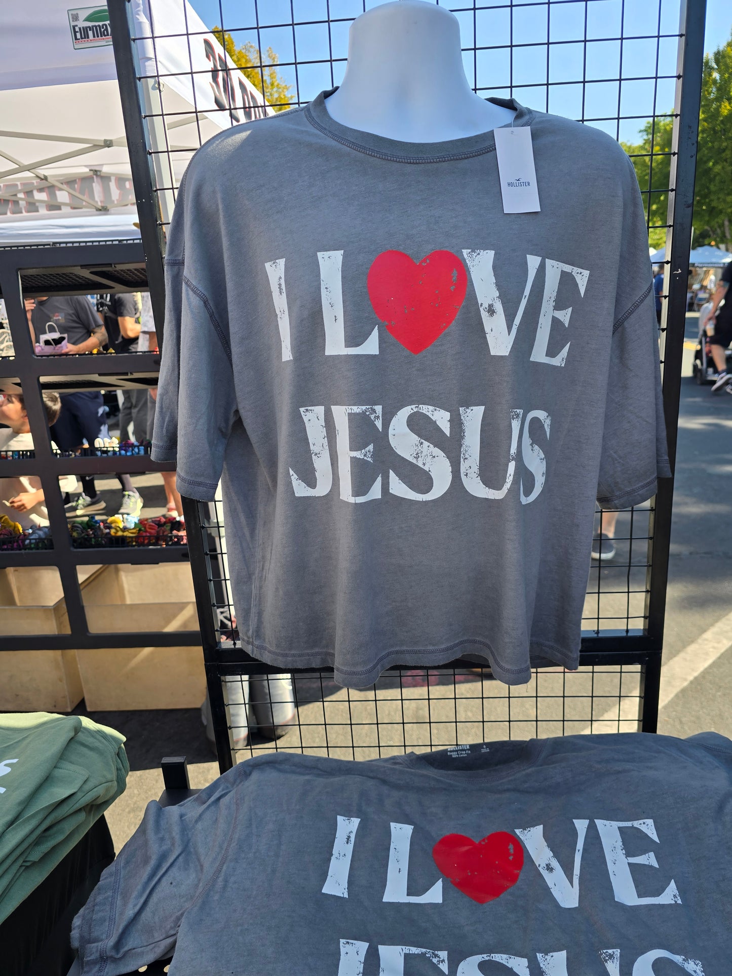 New Drop I Love Jesus Baggy/Boxy Unisex Crop Top Tee