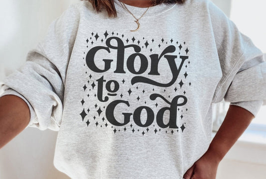 Glory To God Crewneck Sweatshirt (UNISEX) It Clothing Wear LLC