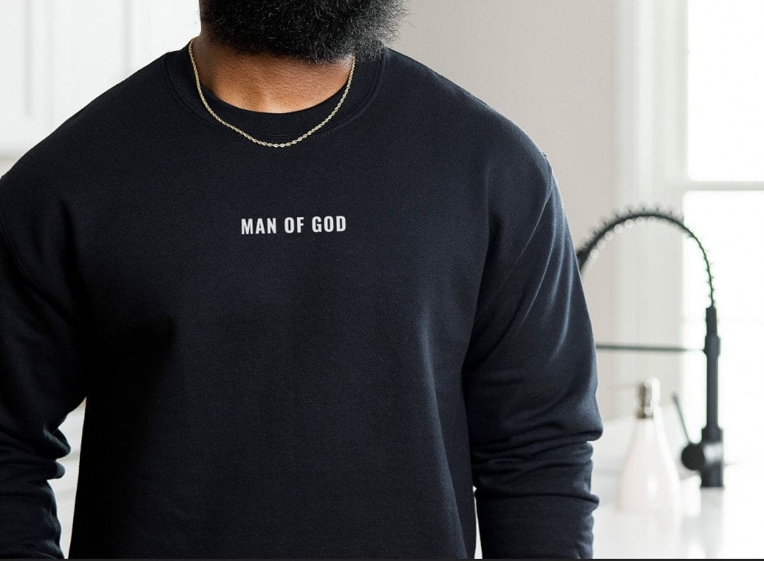 Man of God Crewneck Sweatshirt (Unisex) It Clothing Wear LLC