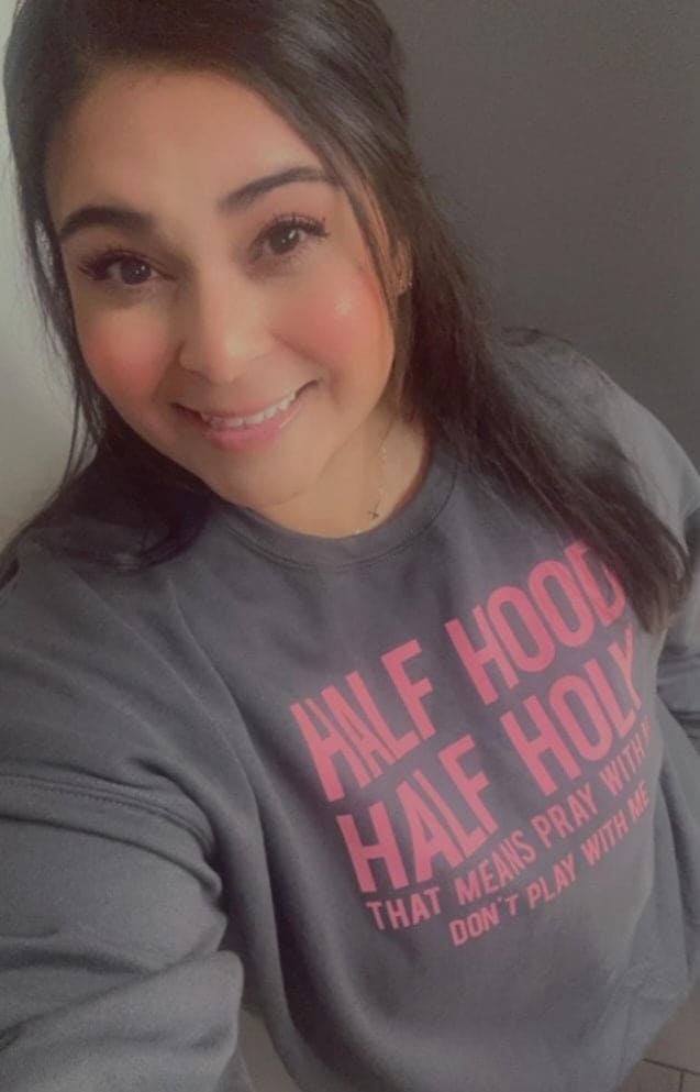 Hood Half Holy CREWNECK SWEATSHIRT  (UNISEX)