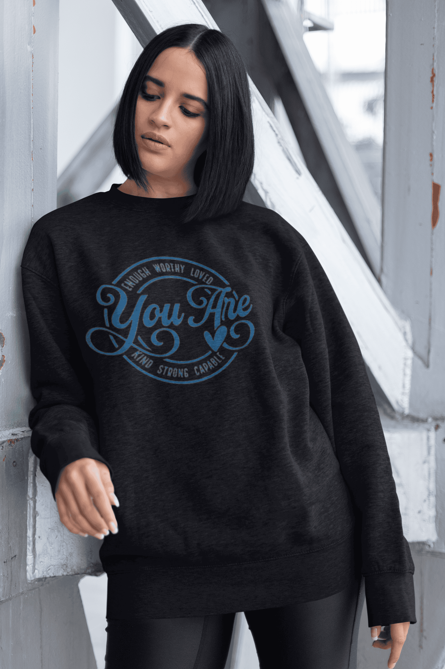 You Are Enough Crewneck Sweatshirt (Unisex) It Clothing Wear LLC