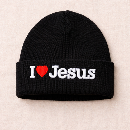 I ❤️ Jesus Embroidered Beanie