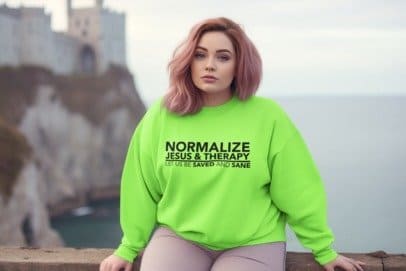 Normalize Jesus & Therapy Crewneck Sweatshirt (UNISEX)
