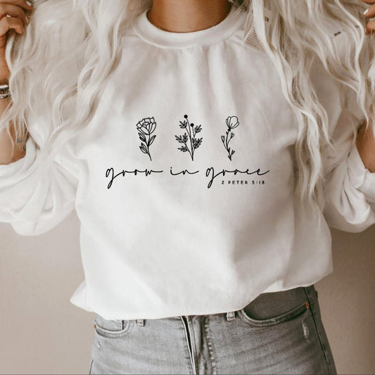 Grow in Grace Crewneck Sweatshirt (UNISEX)