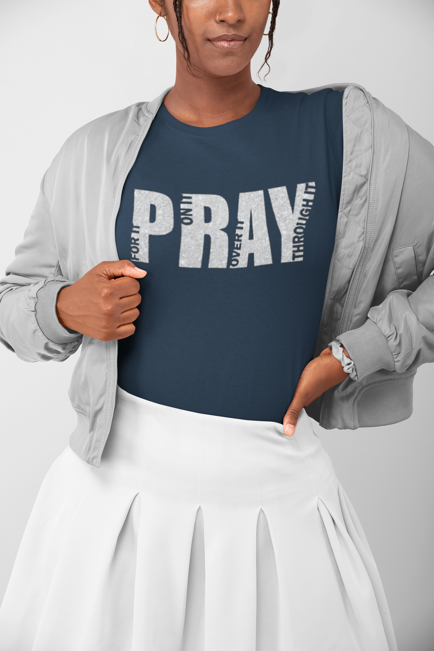 PRAY(For it, On it, Over It, Through It) Glitter Tee