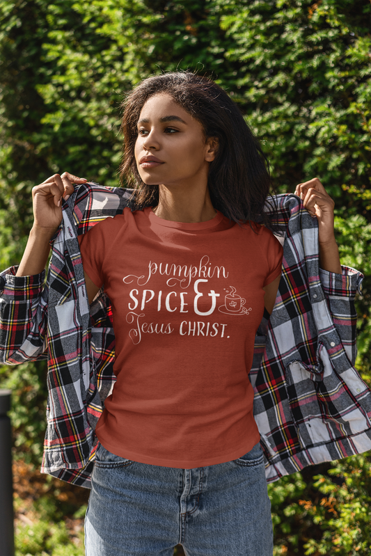 Pumpkin spice and Jesus Christ Tee